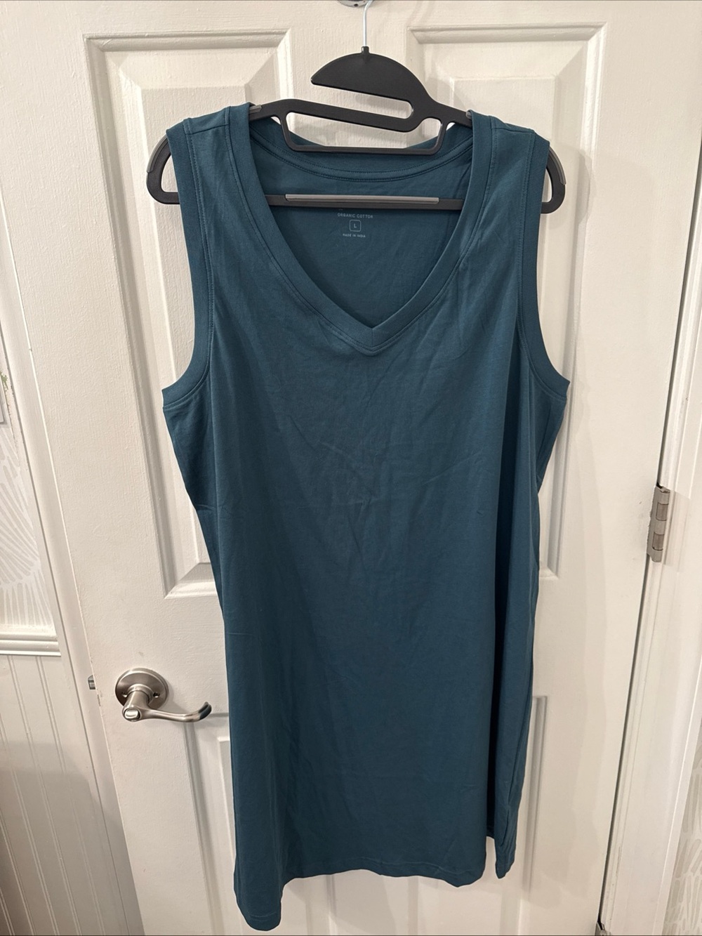 Pact Women's Deep Aqua Organic Cotton
A-Line Tank Dress